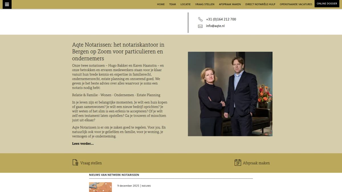 Aqte Notarissen — notariskantoor in Bergen op Zoom