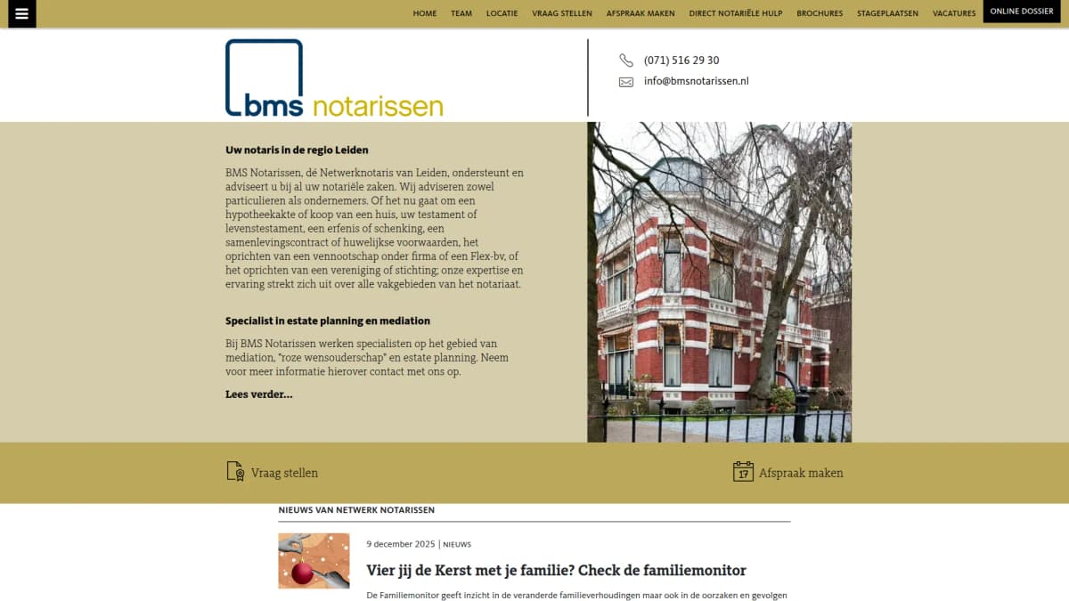 BMS Netwerk Notarissen — notariskantoor in Leiden