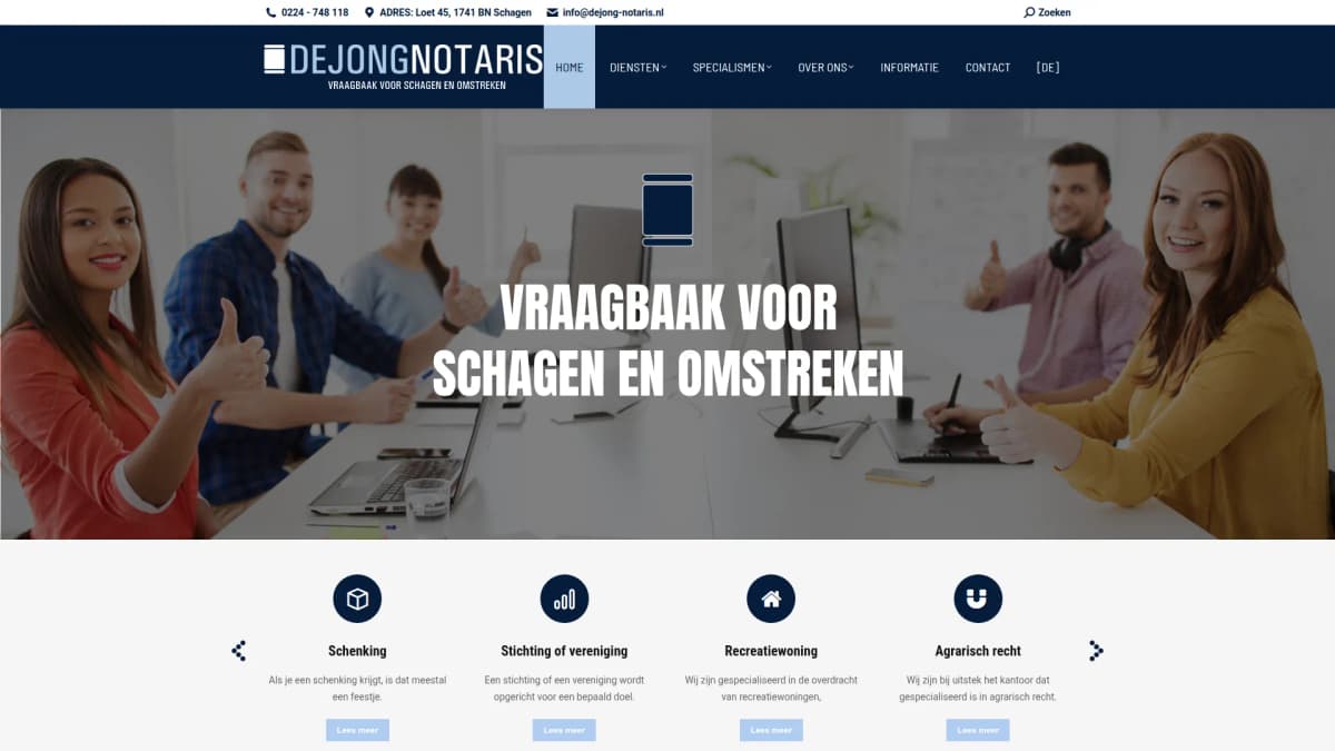 De Jong Notaris — notariskantoor in Schagen