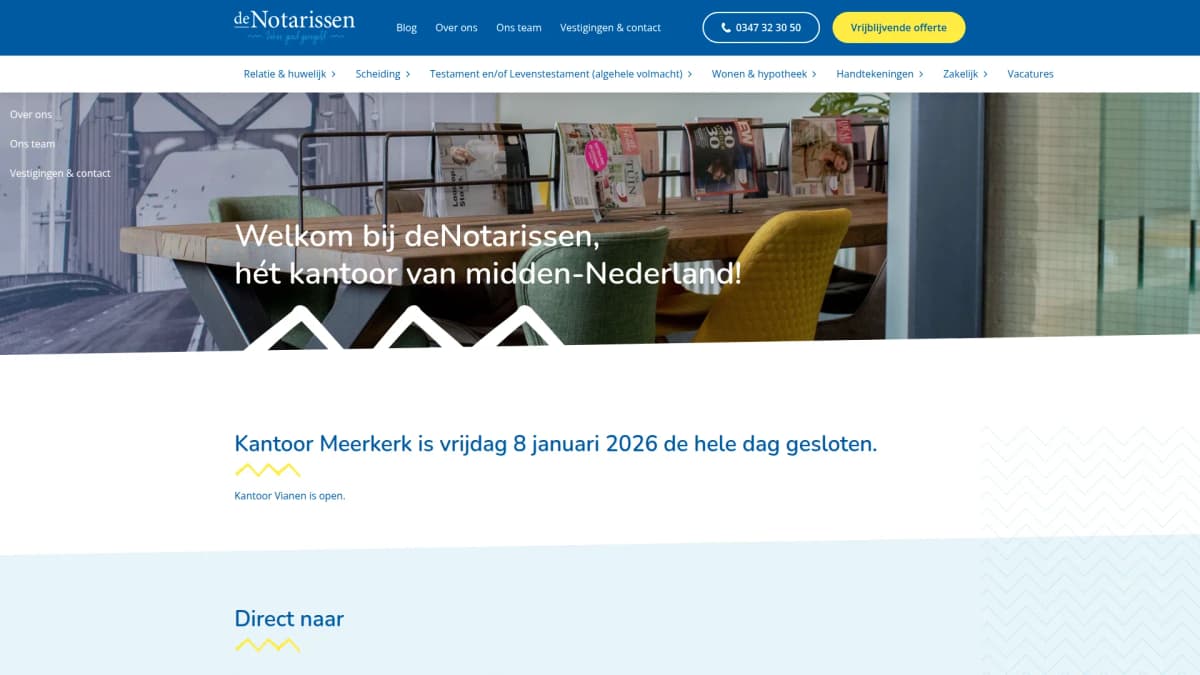 deNotarissen Beenen Dantuma Verschuren — notariskantoor in Vianen