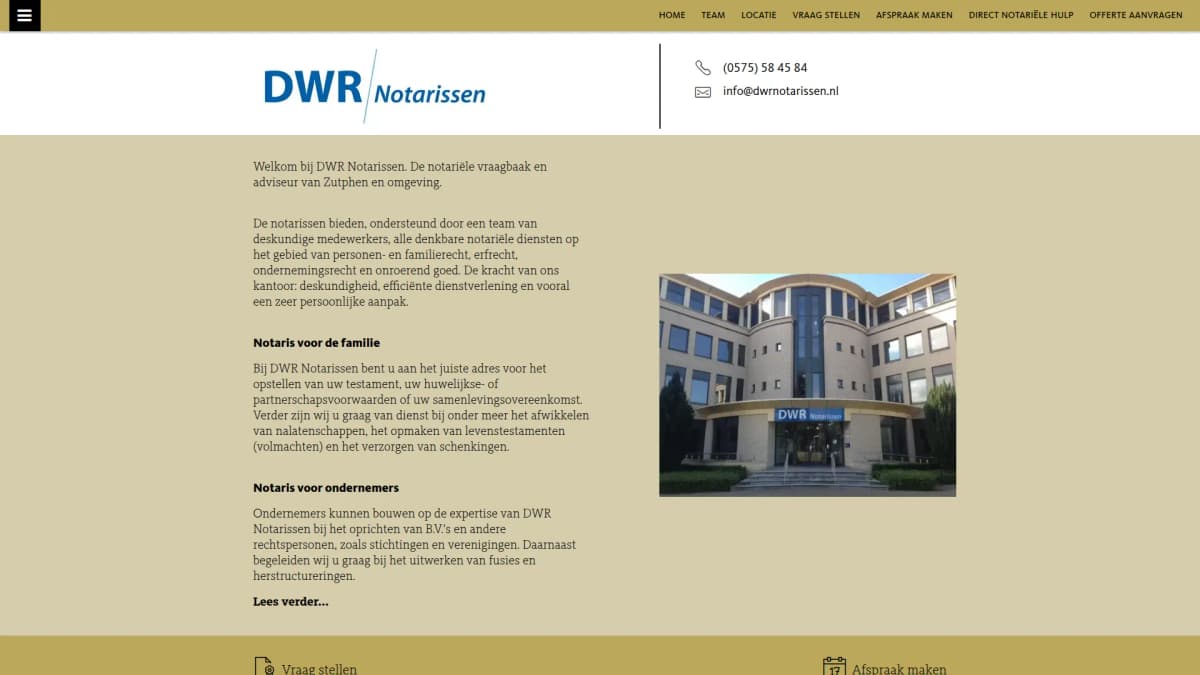 DWR Notarissen — notariskantoor in Zutphen