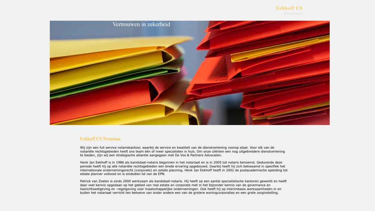 Eekhoff CS Notariaat — notariskantoor in Amsterdam