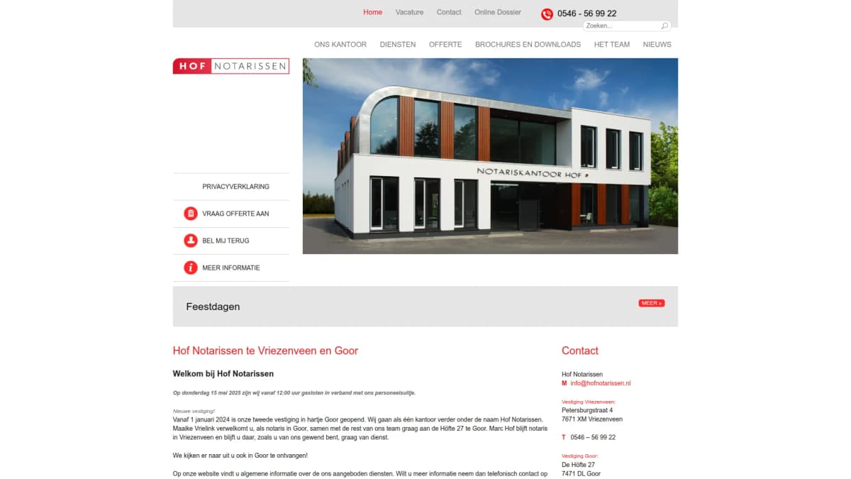 Hof Notarissen — notariskantoor in Vriezenveen