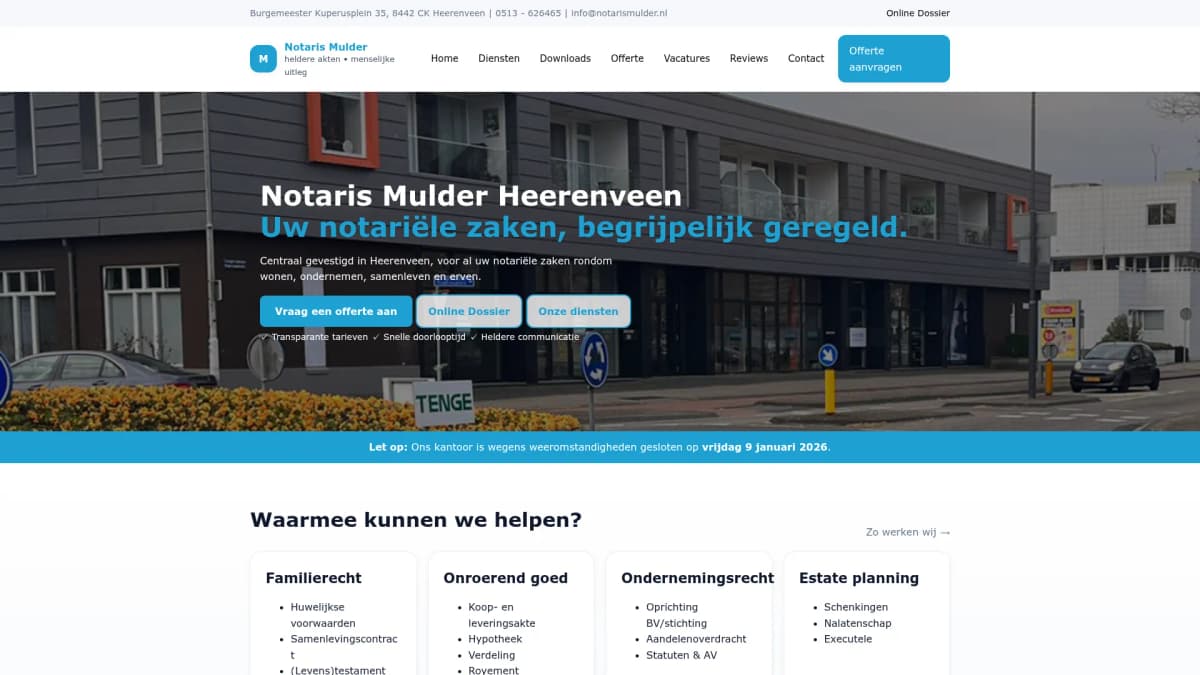 Kantoor Notaris mr. H.A.R. Mulder — notariskantoor in Heerenveen