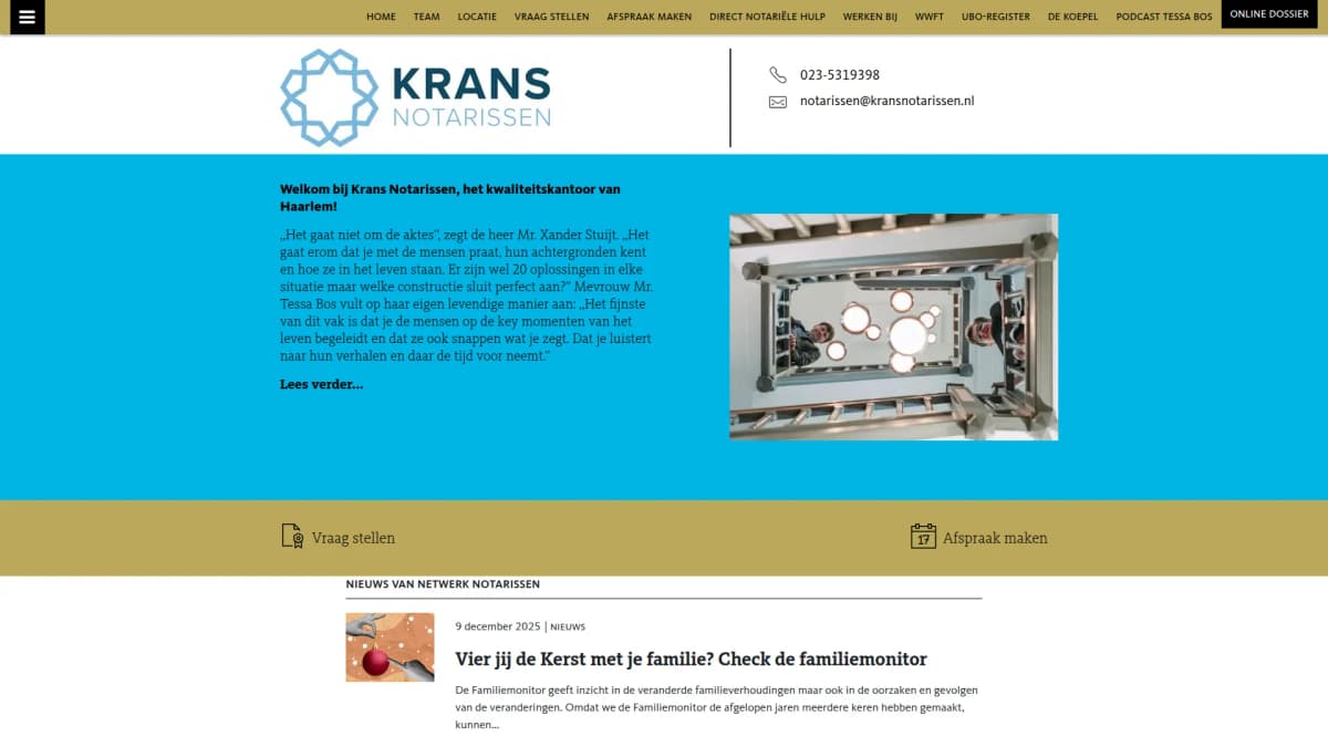 Krans Notarissen — notariskantoor in Haarlem