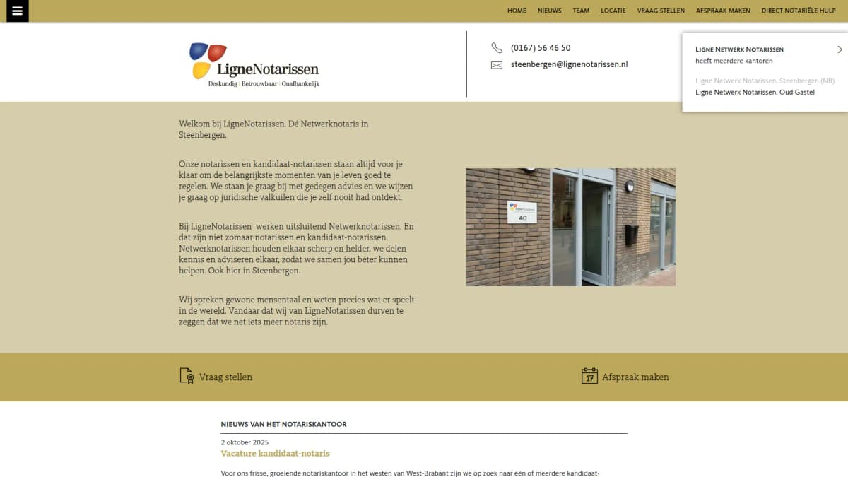 Ligne Netwerk Notarissen — notariskantoor in Oud Gastel