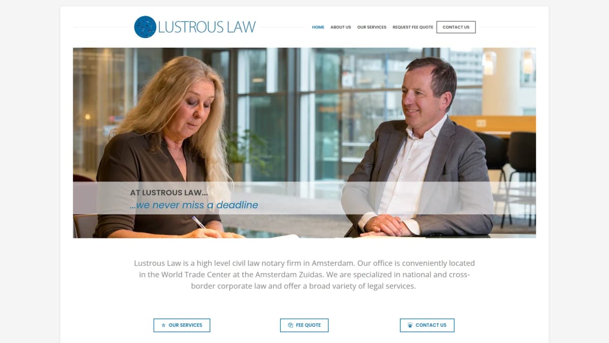 Lustrous Law B.V. — notariskantoor in Amsterdam