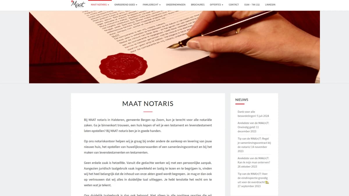 Maat notaris — notariskantoor in Halsteren