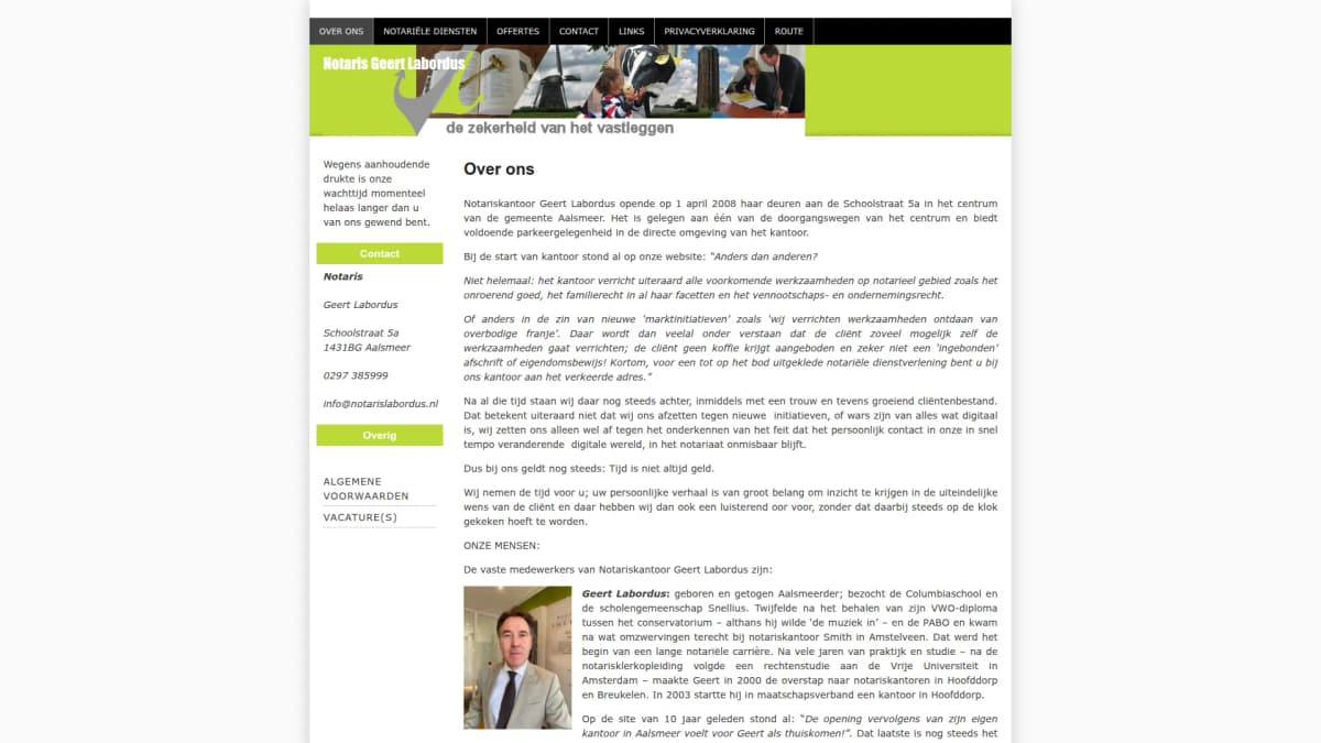 Notaris Geert Labordus — notariskantoor in Aalsmeer