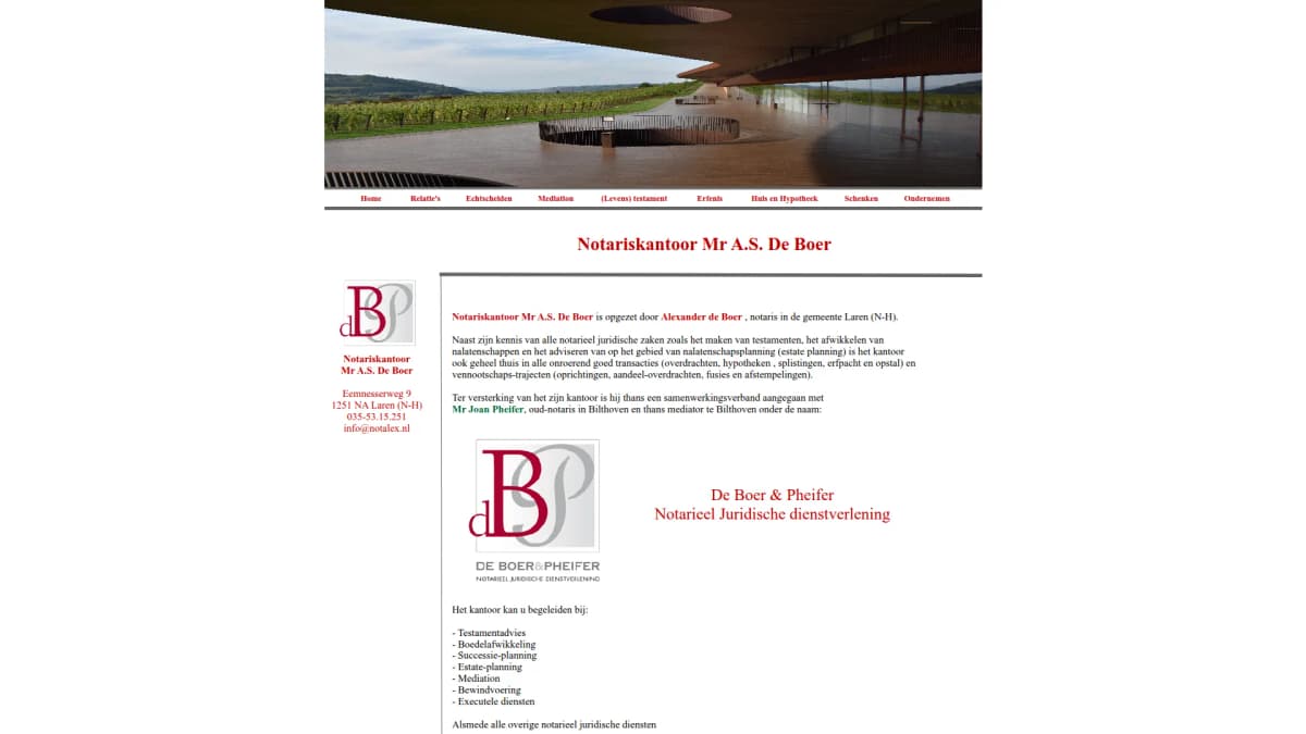 Notariskantoor Mr. A.S. de Boer — notariskantoor in Laren