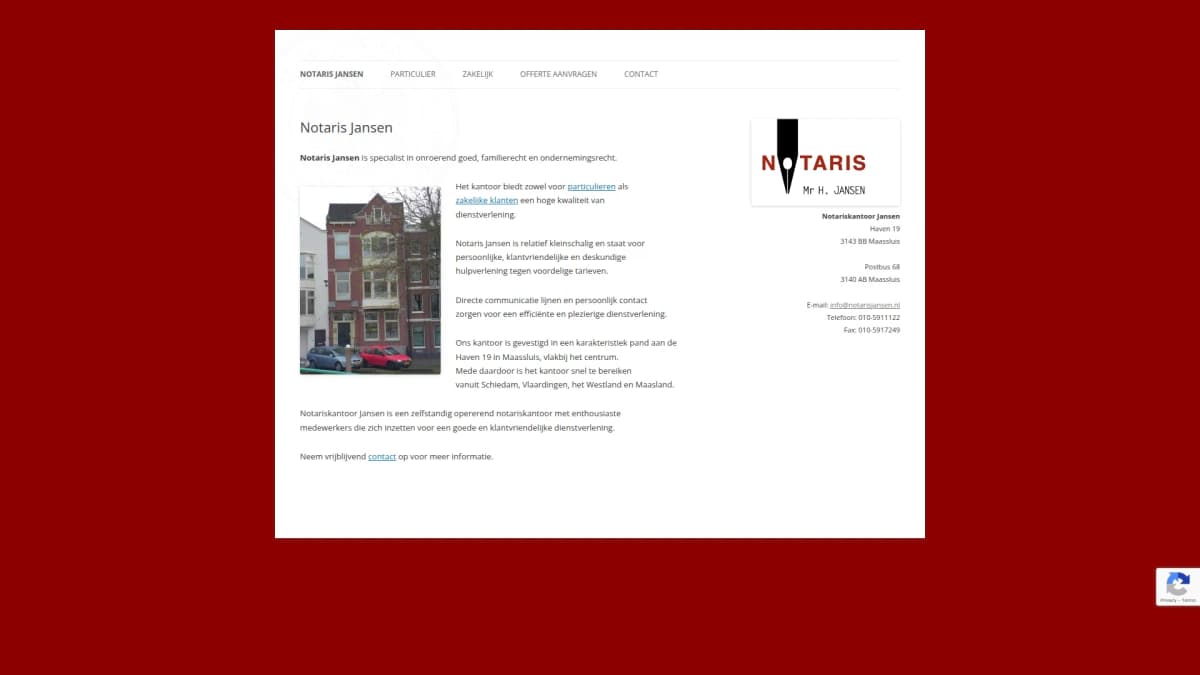 Notariskantoor Mr H. Jansen B.V. — notariskantoor in Maassluis