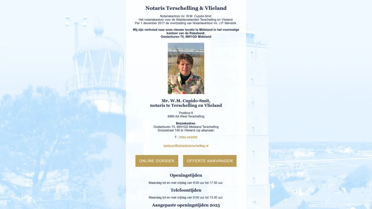 Notariskantoor mr. W.M. Cupido-Smit — notariskantoor in Midsland