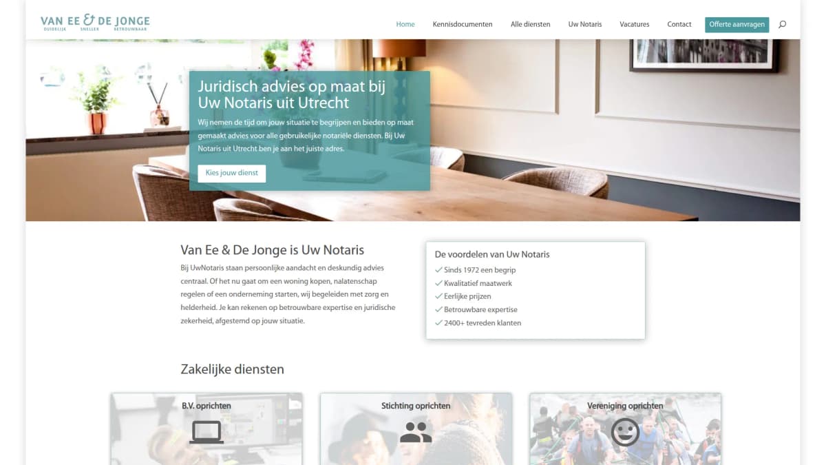 Van Ee & De Jonge notariaat estate planning mediation — notariskantoor in Utrecht