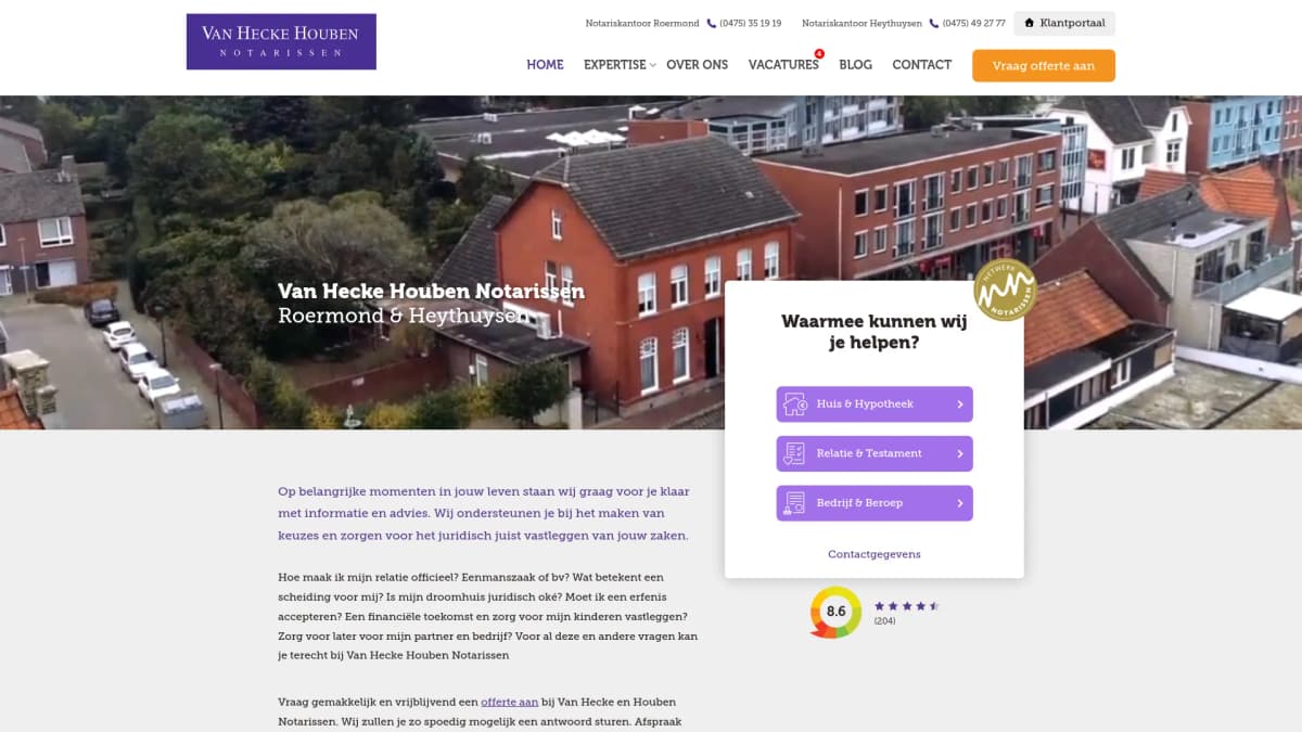 Van Hecke Houben Notarissen B.V. — notariskantoor in Roermond