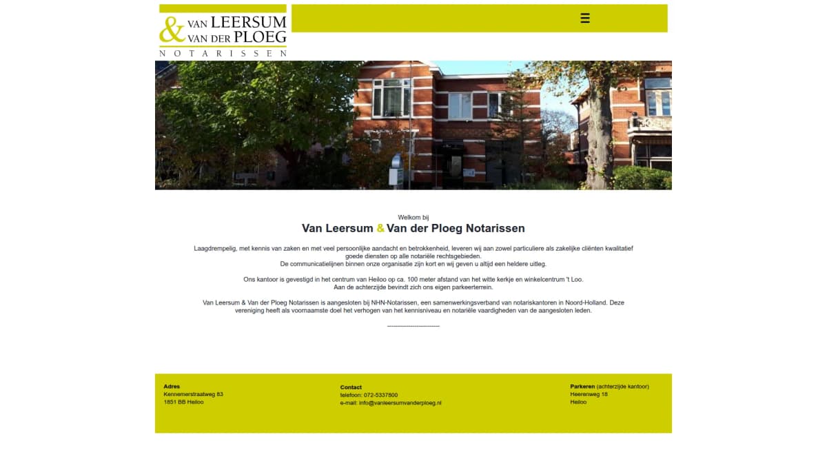 Van Leersum & Van der Ploeg Notarissen — notariskantoor in Heiloo