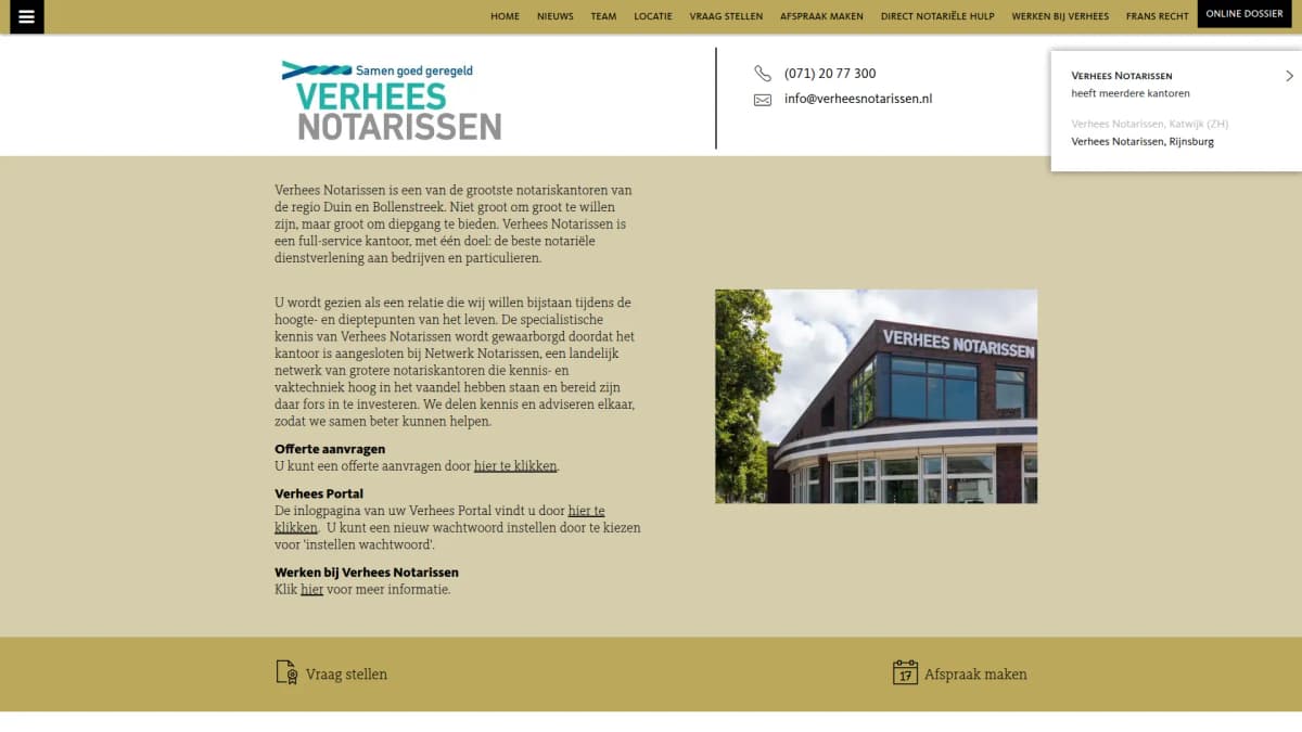 Verhees Notarissen — notariskantoor in Katwijk