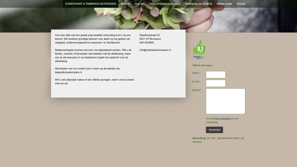 Zuidervaart & Tammenga notarissen — notariskantoor in Brunssum